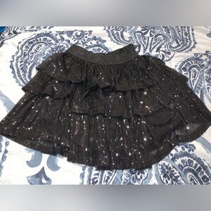 Elegant Black Sequin Skirt